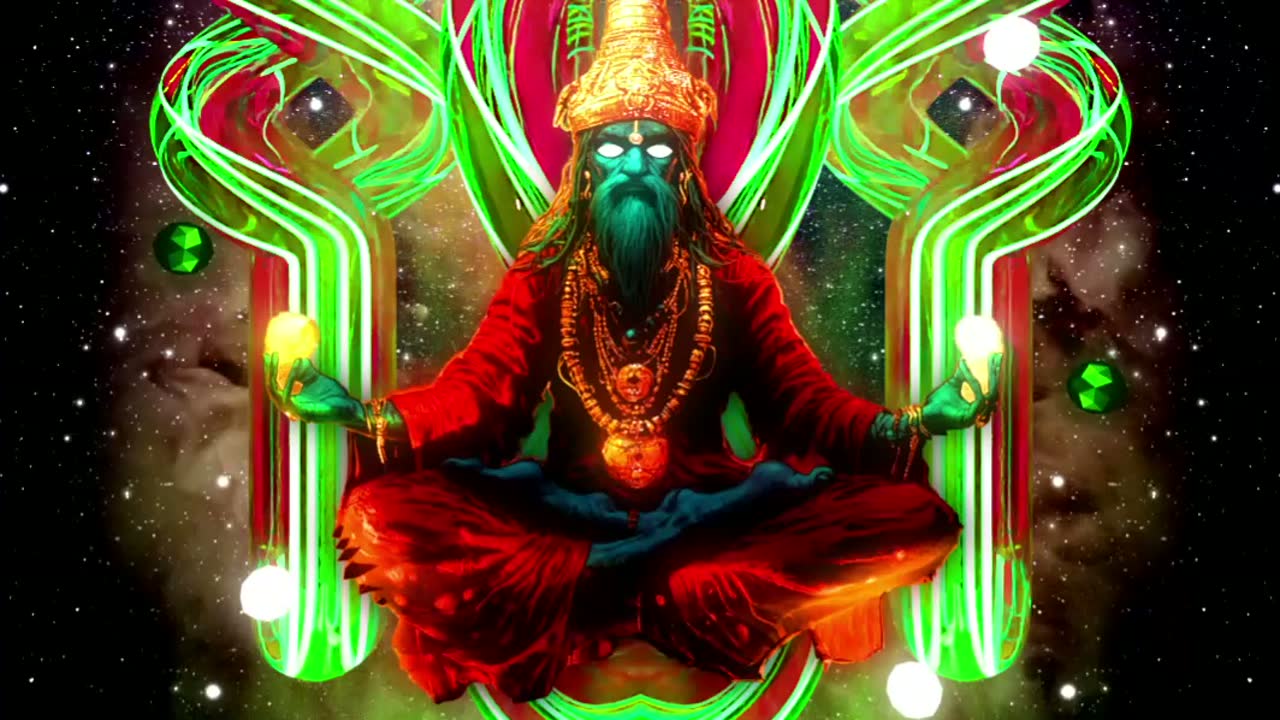 Floating Wizard generative character piece