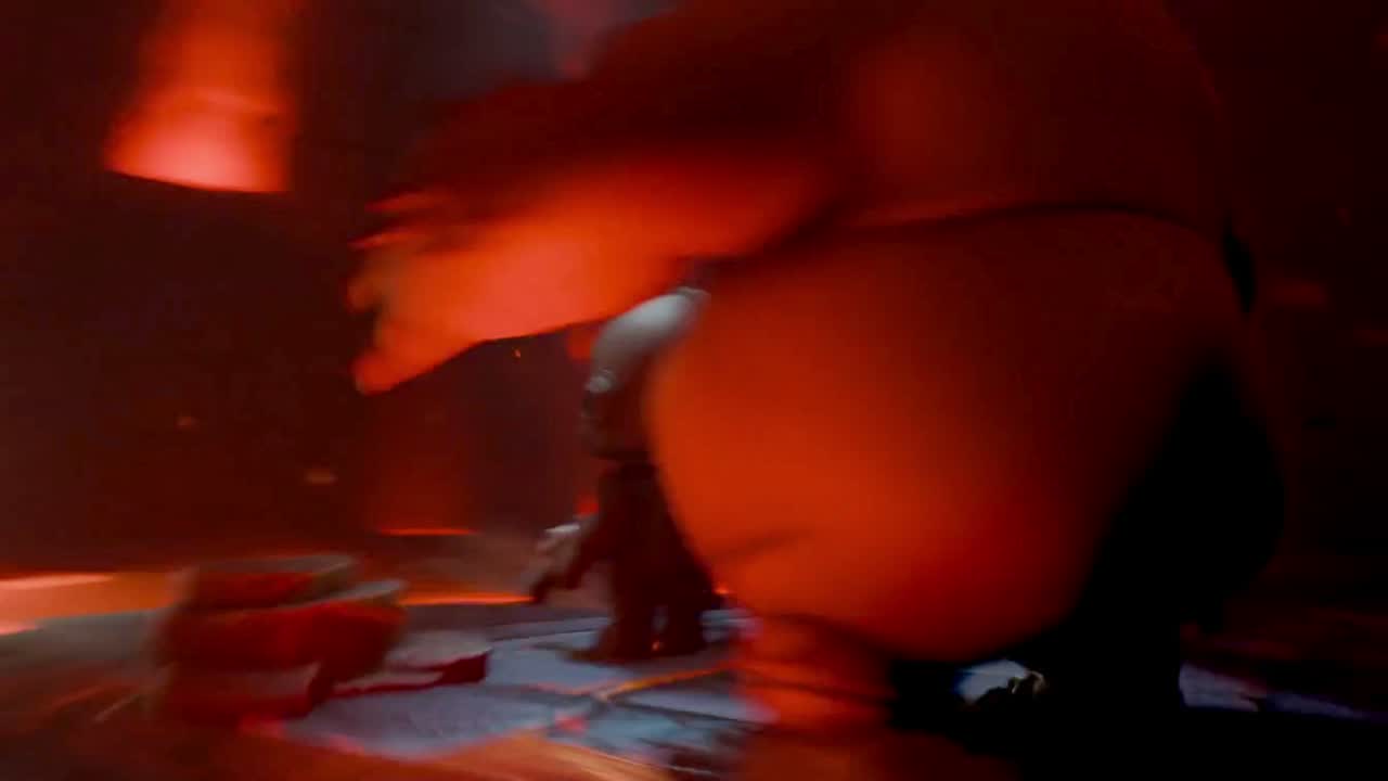 Spin Volcano rigged and animated 3D scene